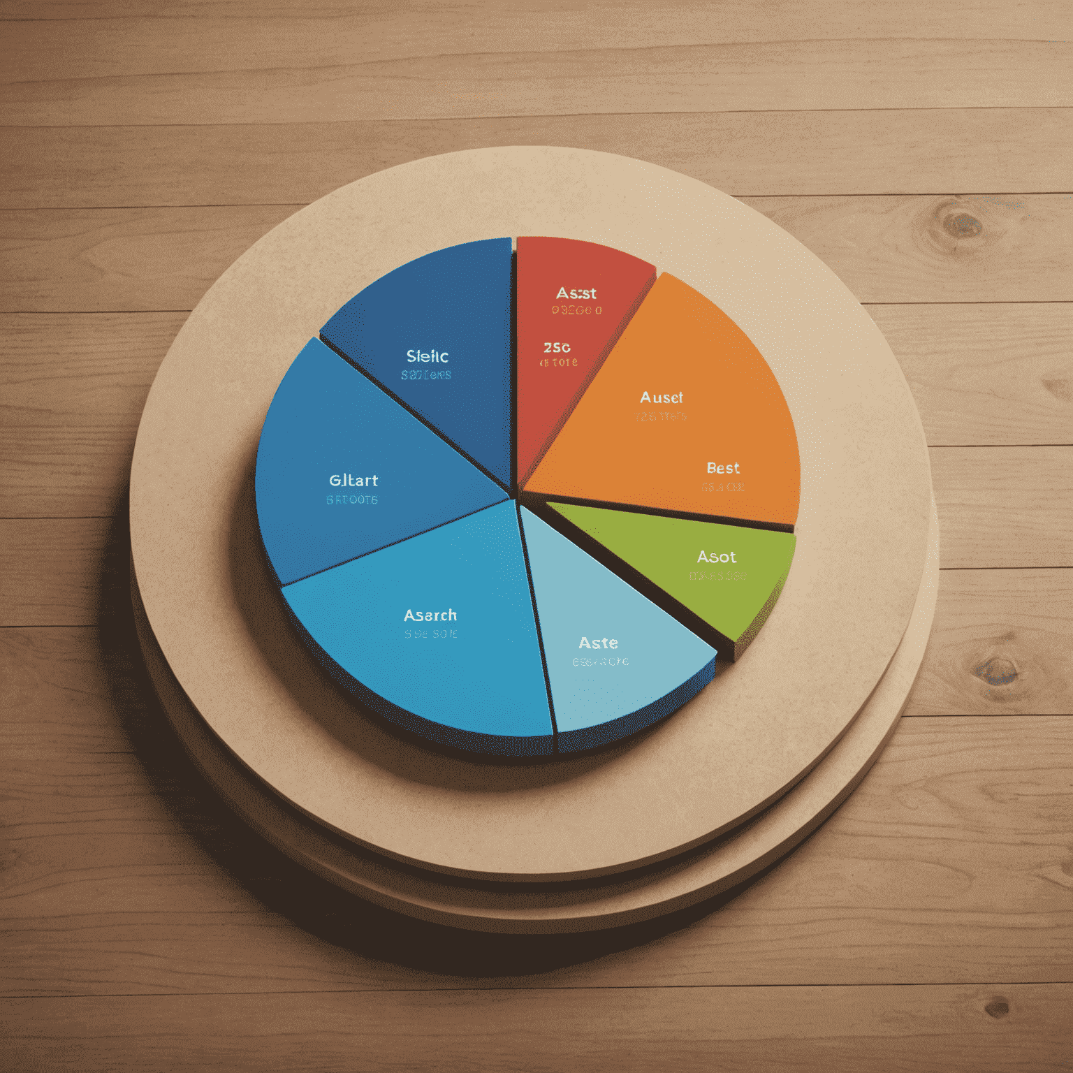 Diagramă circulară animată care arată realocarea dinamică a activelor într-un portofoliu
